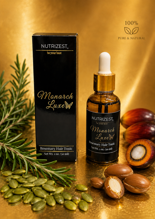 100% Natural Rosemary Hair Oil with Batana, Argan, Pumpkin Seed & Other Nourishing Oils to Support Healthy Hair Growth