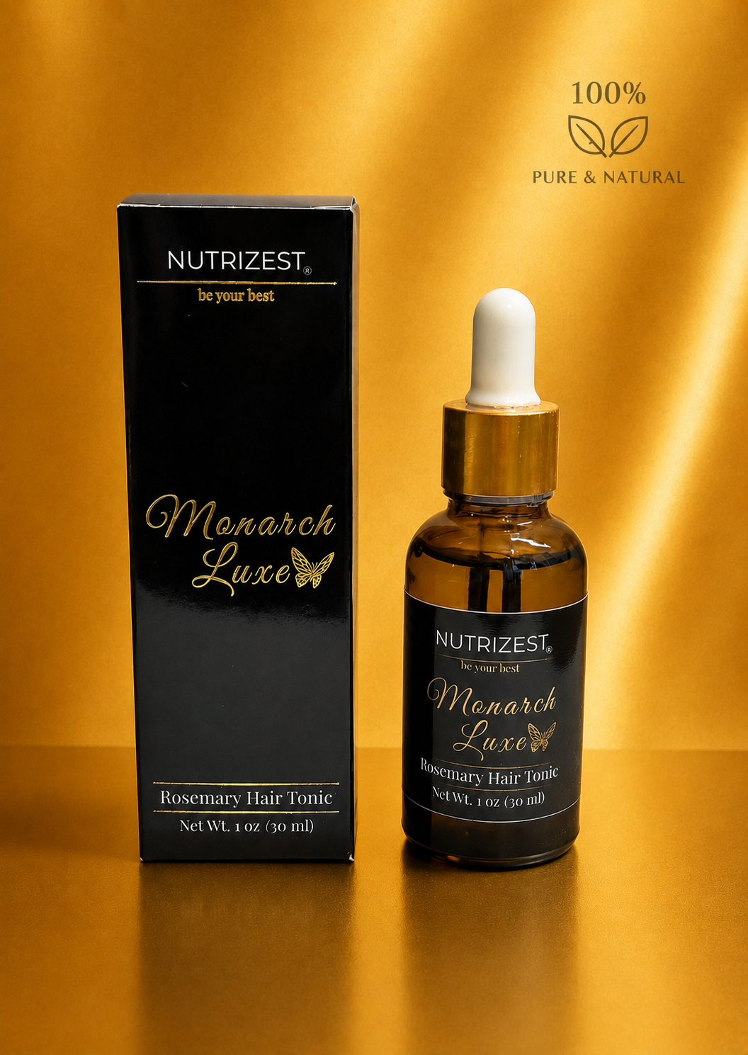 100% Natural Rosemary Hair Oil with Batana, Argan, Pumpkin Seed & Other Nourishing Oils to Support Healthy Hair Growth