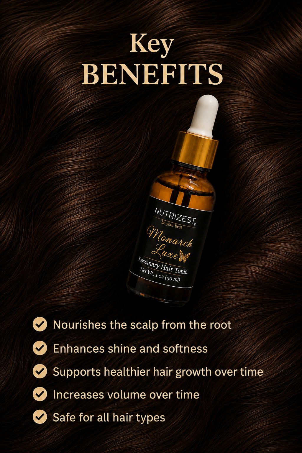 100% Natural  Rosemary Hair Oil Blend with Nourishing Oils for Healthy Hair Growth